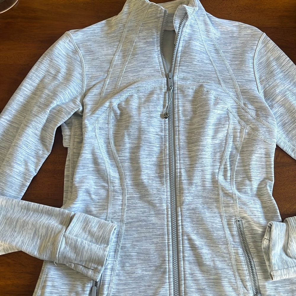 Heather grey-full zip-size 10-lululemon